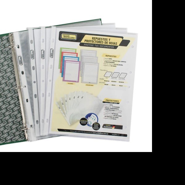 PROTECTORES P HOJA TRANSP. PRINTAFORM PROT-025 C25 PZAS.